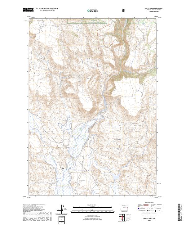 USGS Topographic Map – Moffit Table