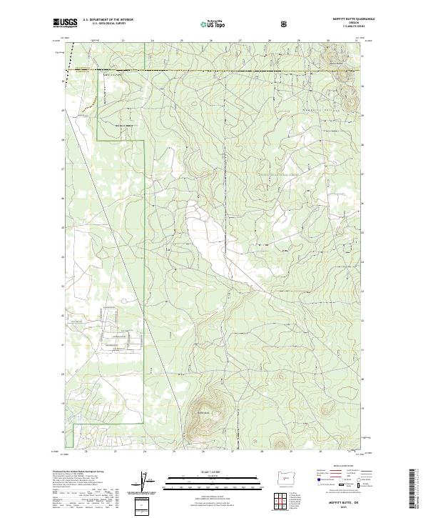 USGS Topographic Map – Moffitt Butte