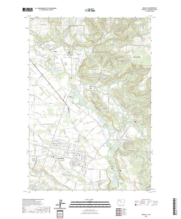 USGS Topographic Map – Molalla