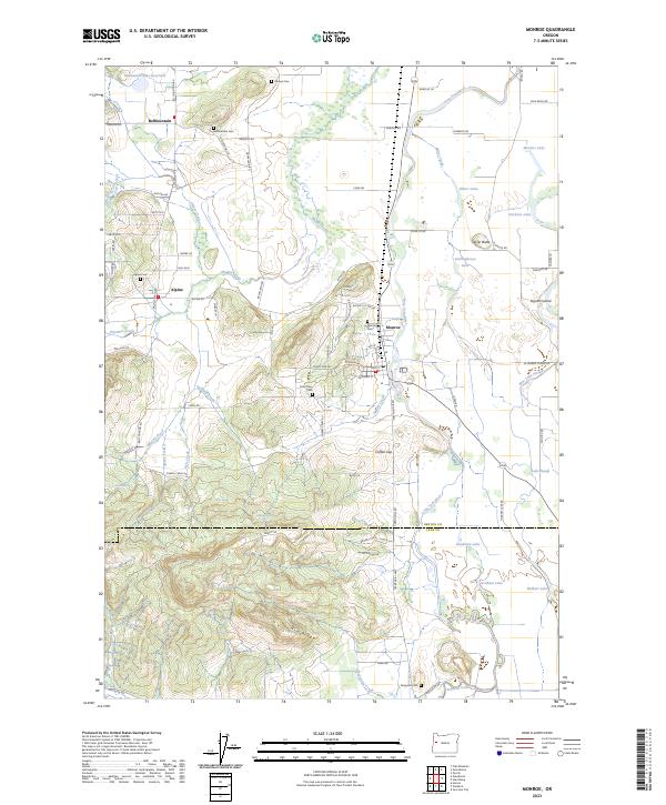 USGS Topographic Map – Monroe