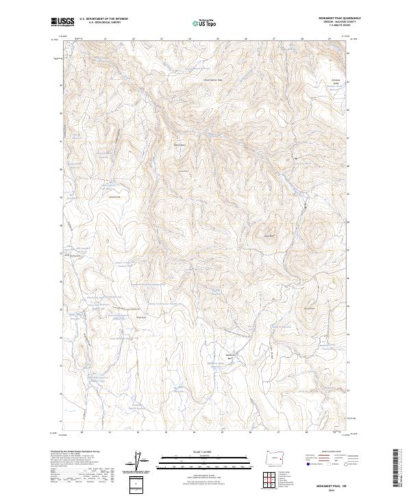 USGS Topographic Map – Monument Peak