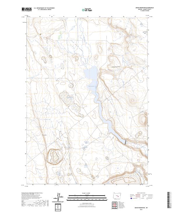 USGS Topographic Map – Moon Reservoir