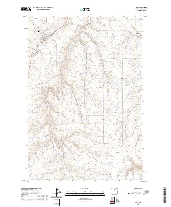 USGS Topographic Map – Moro