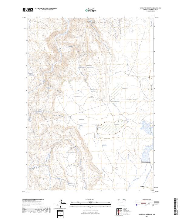 USGS Topographic Map – Mosquito Mountain