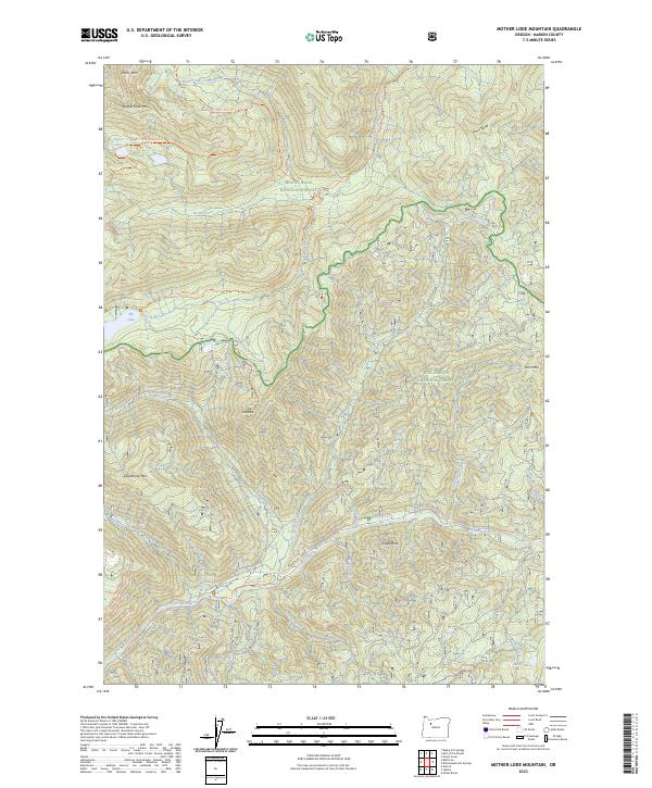 USGS Topographic Map – Mother Lode Mountain