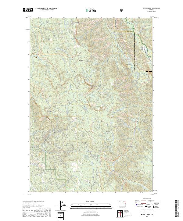 USGS Topographic Map – Mount Fanny