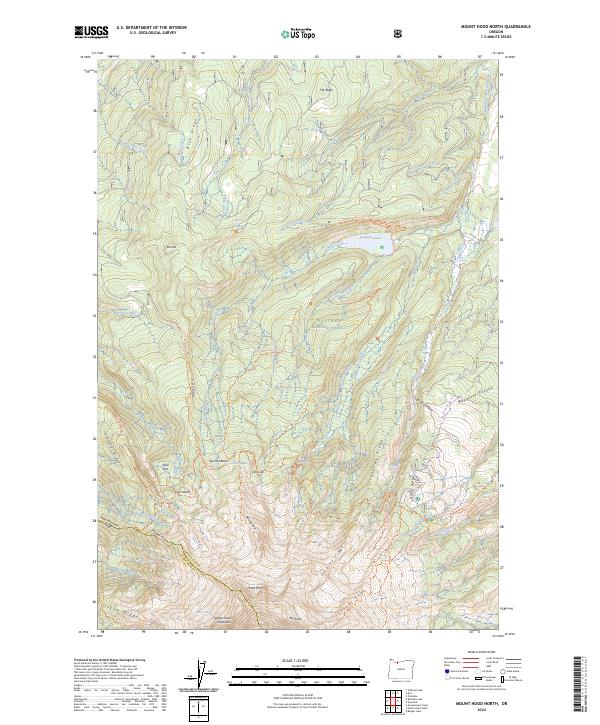 USGS Topographic Map – Mount Hood North