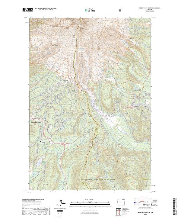 USGS Topographic Map – Mount Hood South