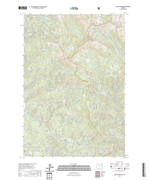 USGS Topographic Map – Mount Ireland