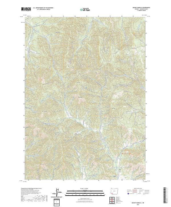 USGS Topographic Map – Mount Isabelle