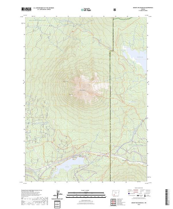 USGS Topographic Map – Mount McLoughlin