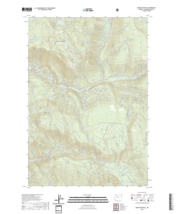 USGS Topographic Map – Mount Mitchell