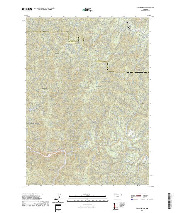 USGS Topographic Map – Mount Reuben