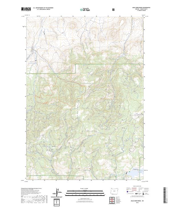 USGS Topographic Map – Mule Deer Ridge