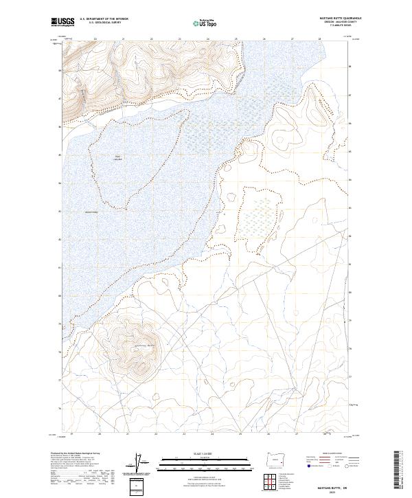 USGS Topographic Map – Mustang Butte
