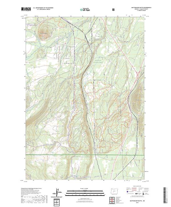 USGS Topographic Map – Muttonchop Butte