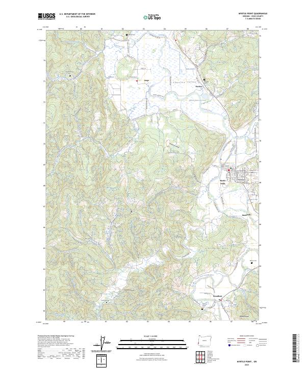 USGS Topographic Map – Myrtle Point