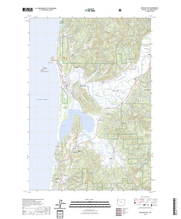 USGS Topographic Map – Nestucca Bay