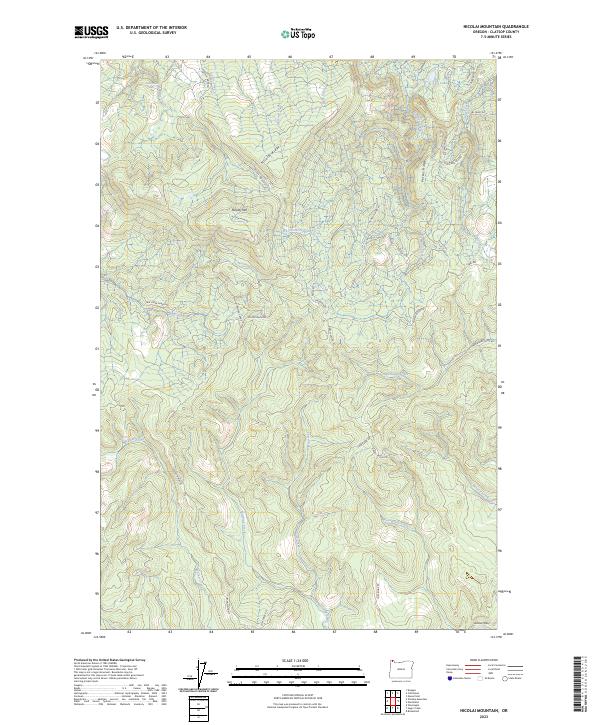 USGS Topographic Map – Nicolai Mountain