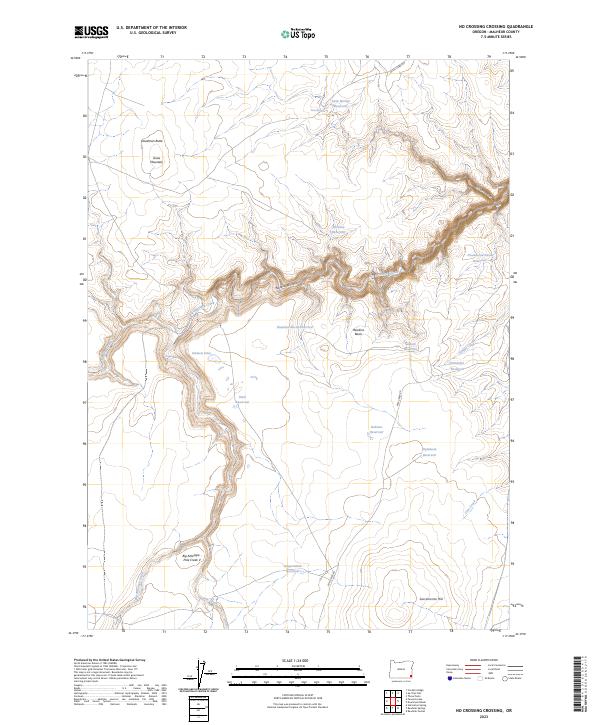 USGS Topographic Map – No Crossing Crossing