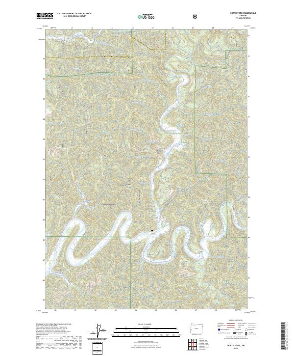 USGS Topographic Map – North Fork