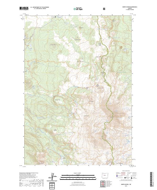 USGS Topographic Map – North Sister