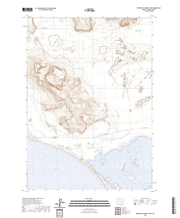 USGS Topographic Map – Northeast Harney Lake