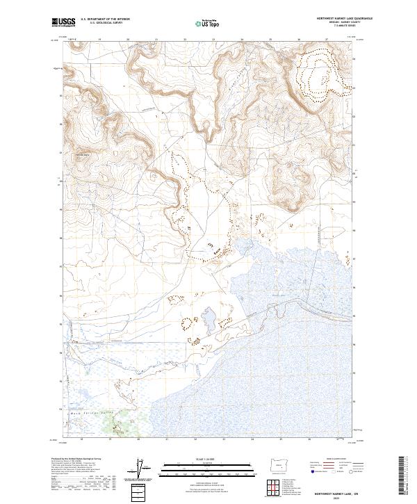USGS Topographic Map – Northwest Harney Lake