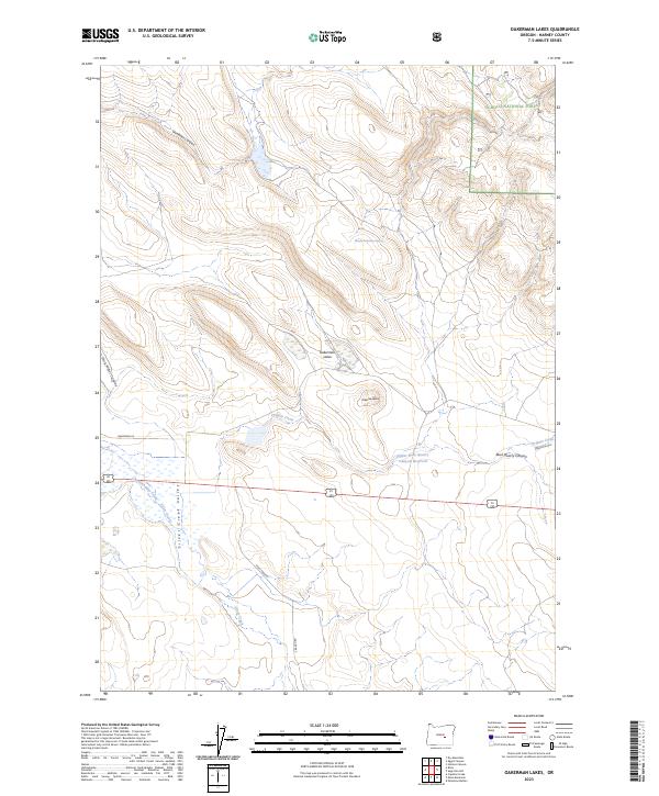 USGS Topographic Map – Oakerman Lakes