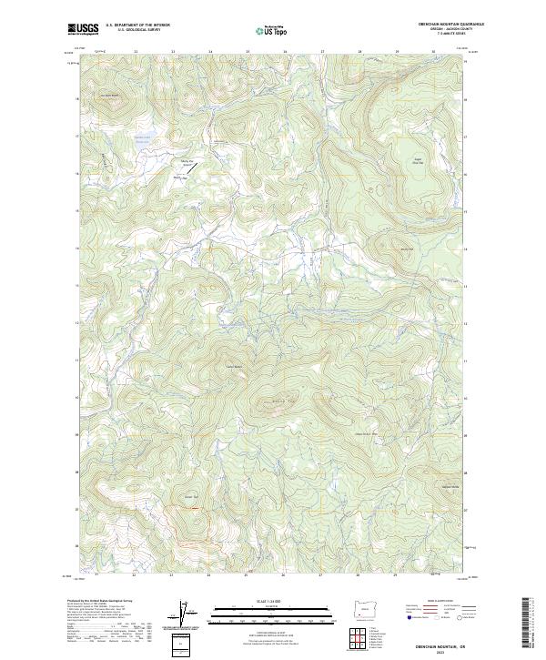 USGS Topographic Map – Obenchain Mountain