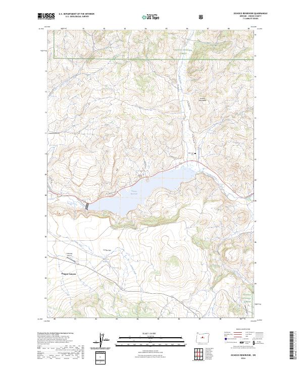 USGS Topographic Map – Ochoco Reservoir
