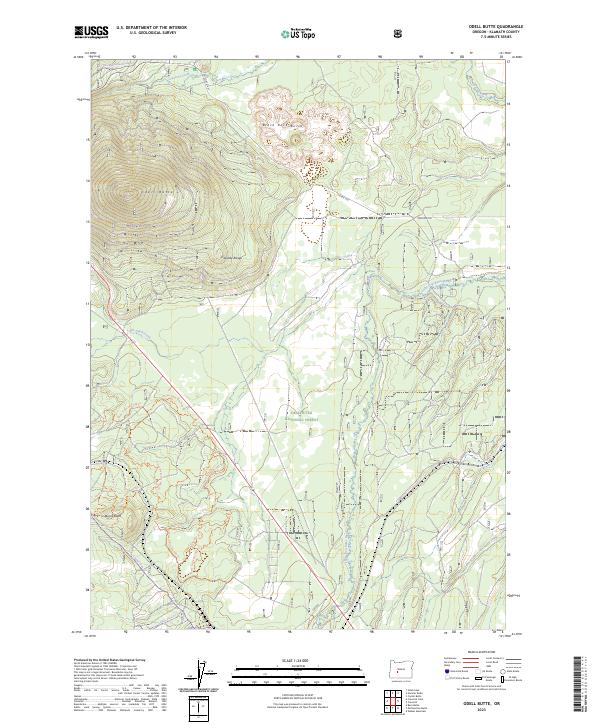 USGS Topographic Map – Odell Butte