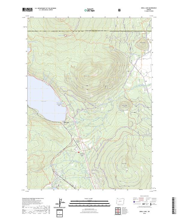USGS Topographic Map – Odell Lake