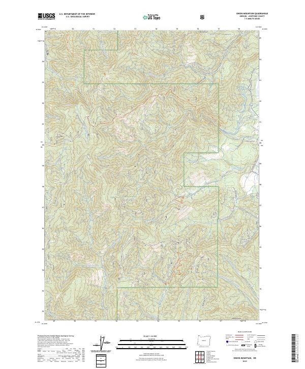 USGS Topographic Map – Onion Mountain