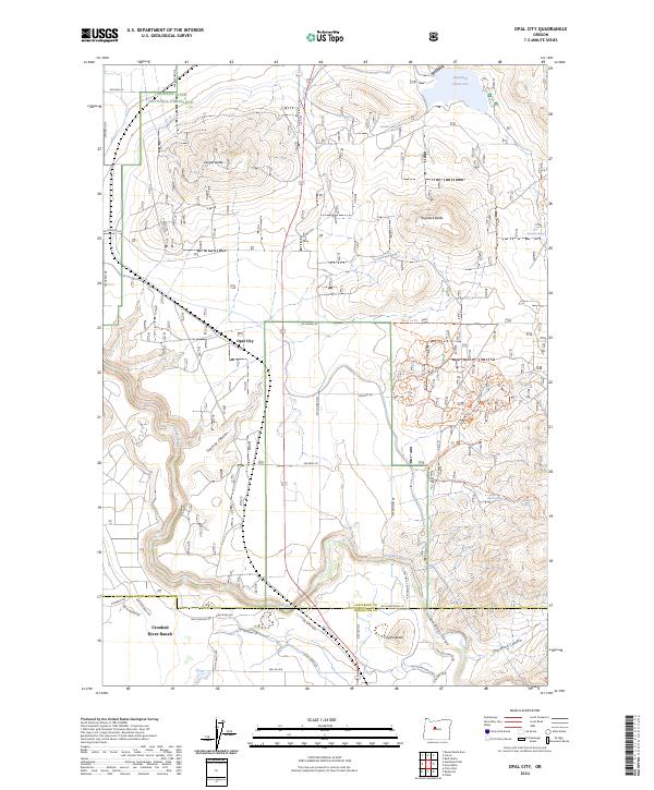 USGS Topographic Map – Opal City