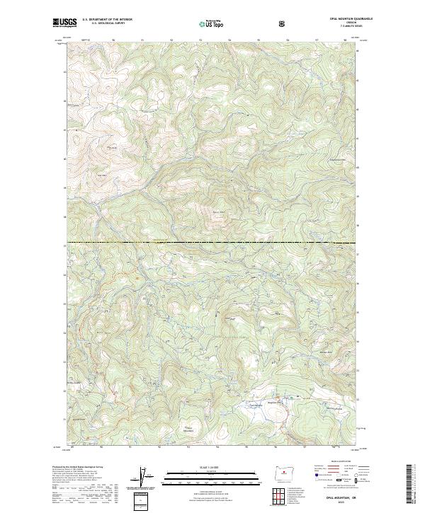 USGS Topographic Map – Opal Mountain