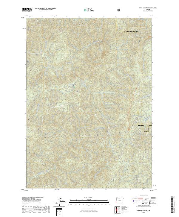 USGS Topographic Map – Ophir Mountain