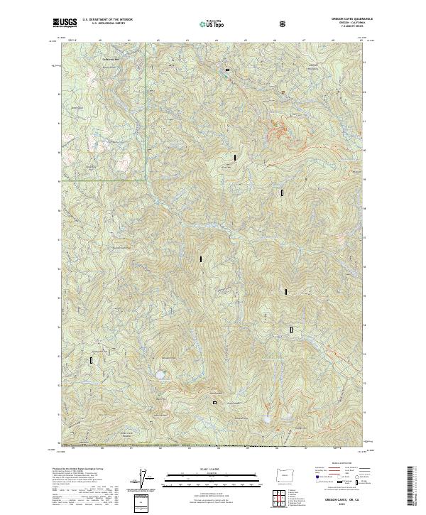 USGS Topographic Map – Oregon Caves