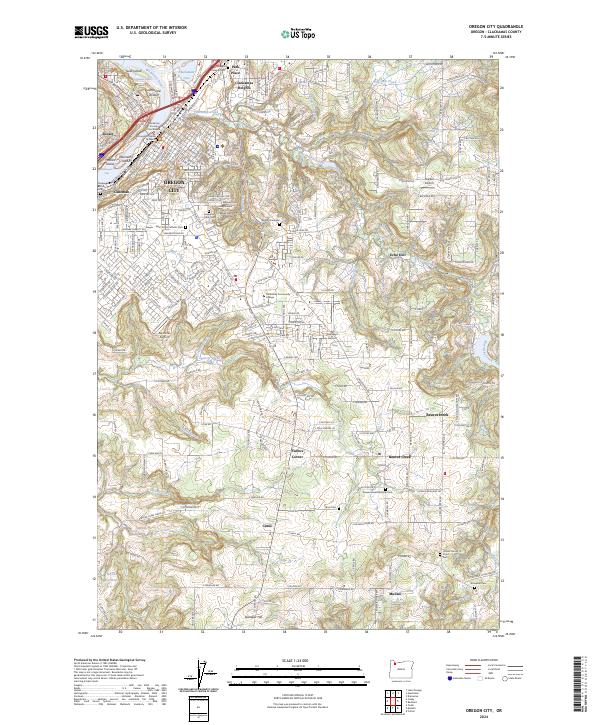 USGS Topographic Map – Oregon City