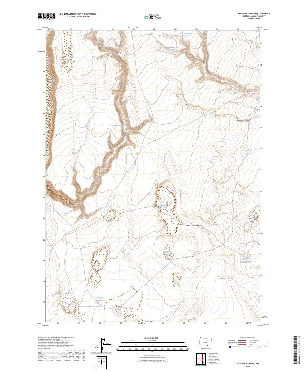 USGS Topographic Map – Orejana Canyon