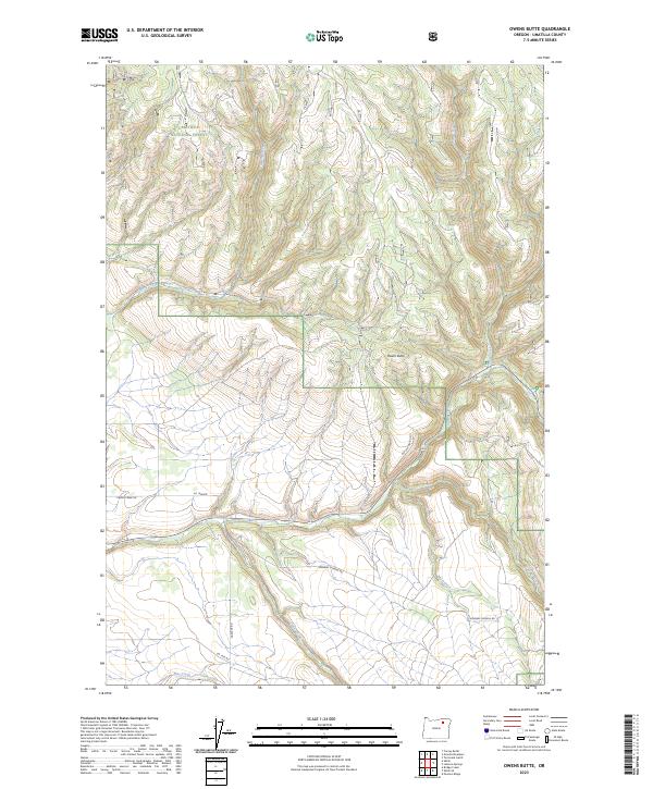 USGS Topographic Map – Owens Butte