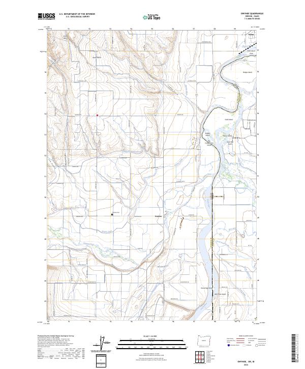 USGS Topographic Map – Owyhee