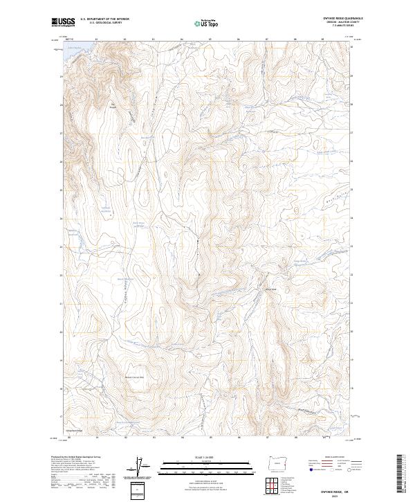 USGS Topographic Map – Owyhee Ridge