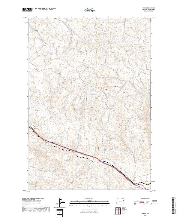 USGS Topographic Map – Oxman