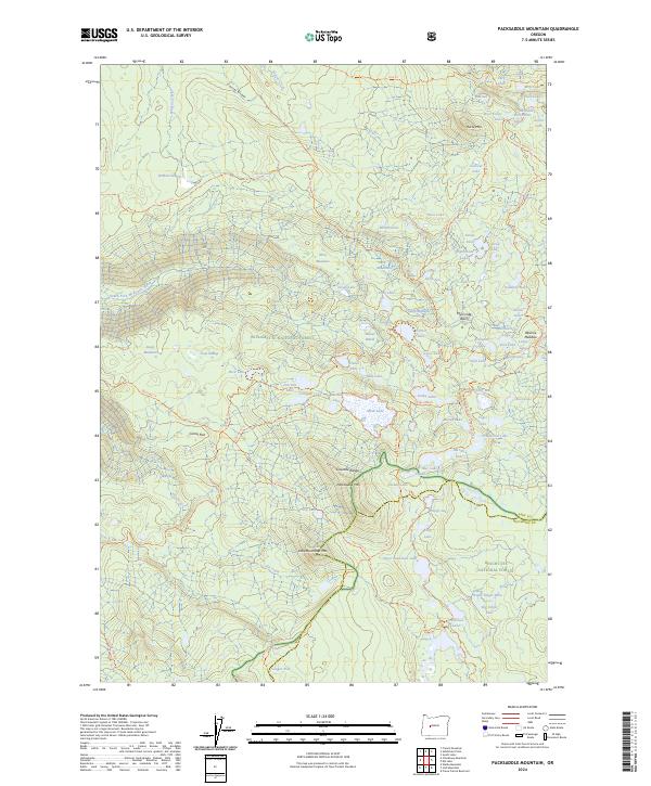 USGS Topographic Map – Packsaddle Mountain