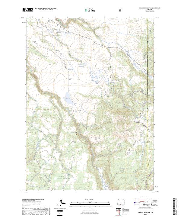 USGS Topographic Map – Paradise Mountain