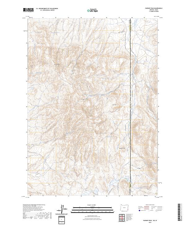 USGS Topographic Map – Parsnip Peak