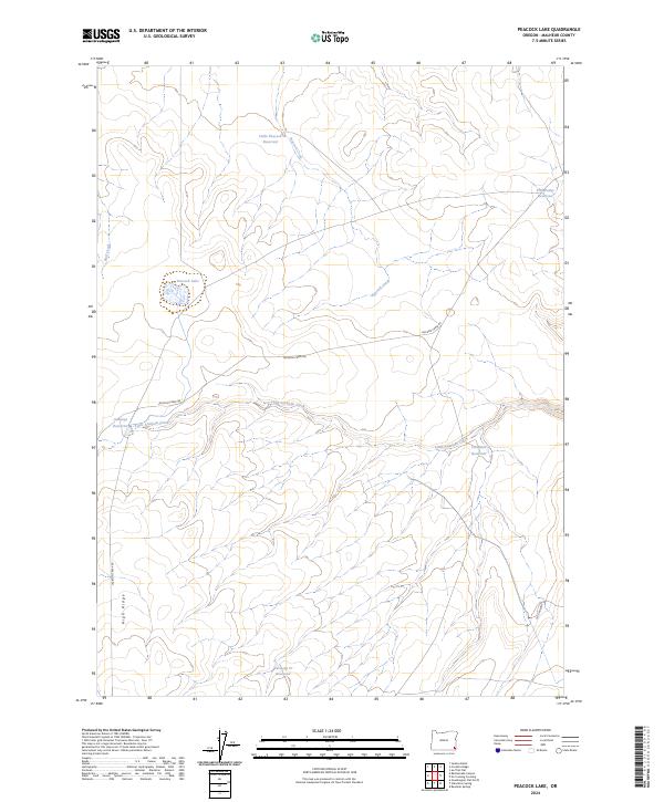 USGS Topographic Map – Peacock Lake