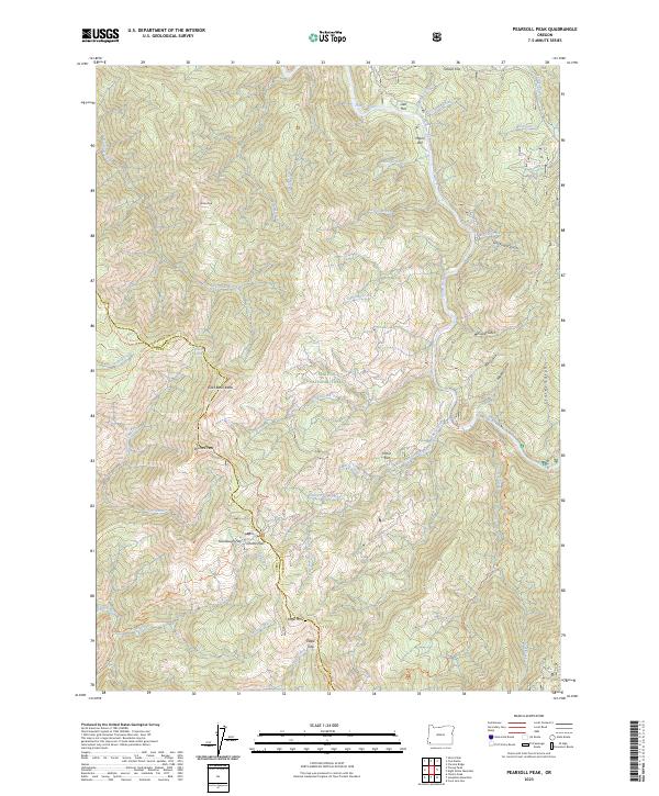 USGS Topographic Map – Pearsoll Peak