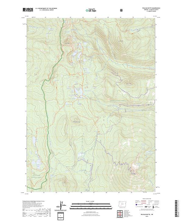 USGS Topographic Map – Pelican Butte